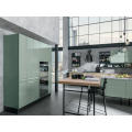 Solid Wood Quartz Stone European Industrial Kitchen Cabinets